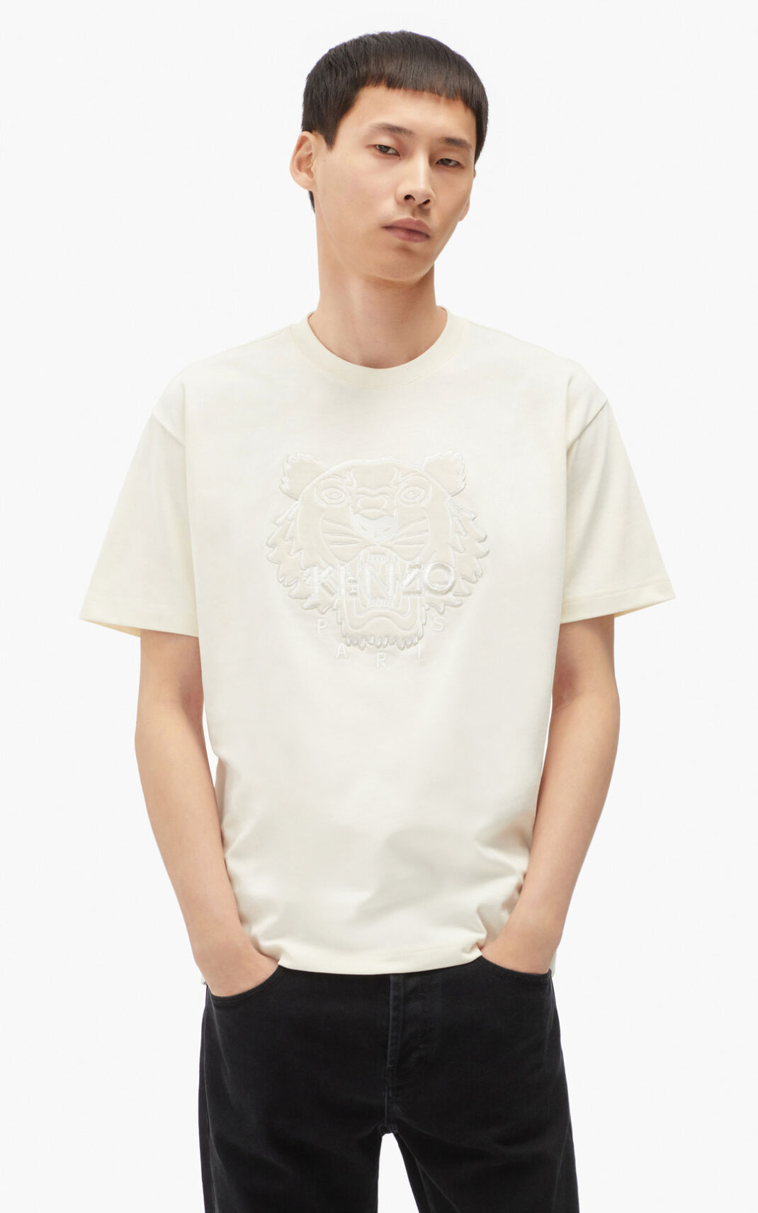 Camisetas Kenzo The Invierno Capsule Tiger Hombre Blancas NEF526870